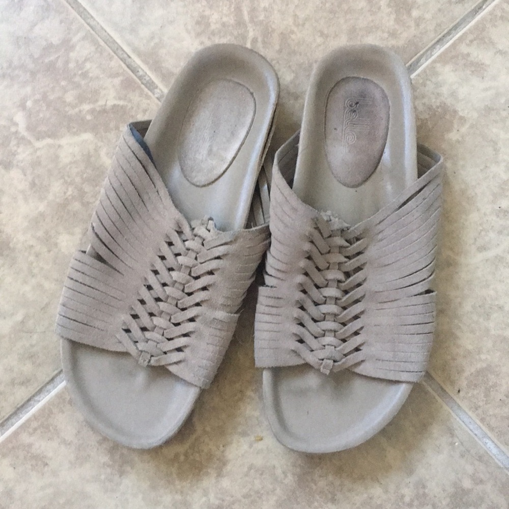 Belle by Sigerson Morrison Suede Braided Slides